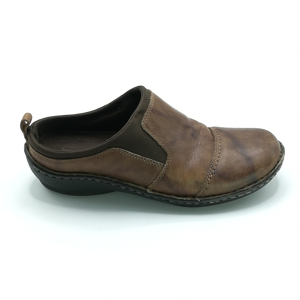 Eastland Shoes Womens Mule Lakewood Brown Leather Slides Clogs 8.5